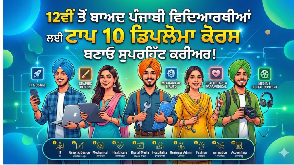 12ਵੀਂ ਪਾਸ? ਜਾਣੋ ਟਾਪ 10 ਡਿਪਲੋਮਾ ਕੋਰਸ